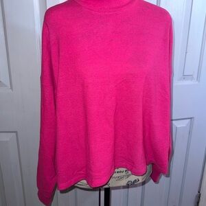 Vibrant Pink Turtleneck Sweater